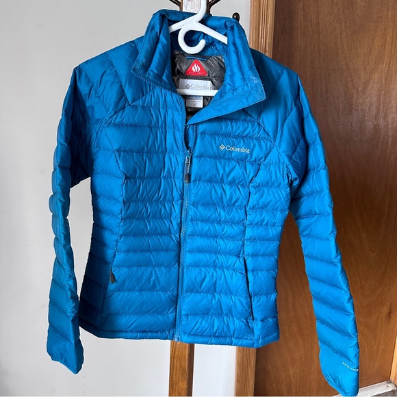 Columbia Blue Down-Filled NanoPuff Coat - Picture 1 of 9